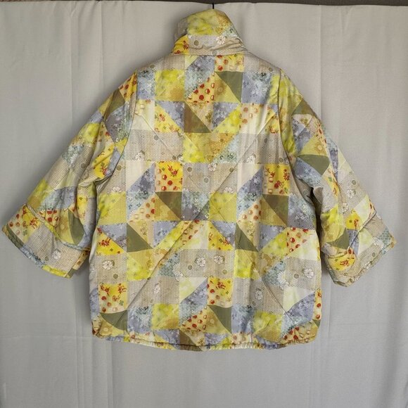 Urban Outfitters Kit Floral Patchwork Nylon Oversized Puffer Jacket Size Small - Picture 9 of 16
